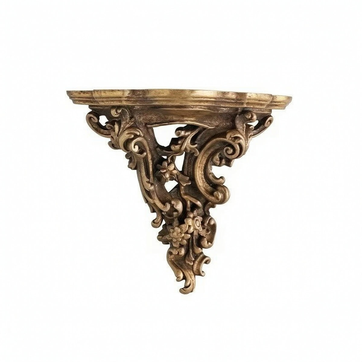 Wall Candle Sconce Holder Ornate Wall-Mounted Candle Sconce Gilded Bronze Home Decor for Bedroom, Hallway
