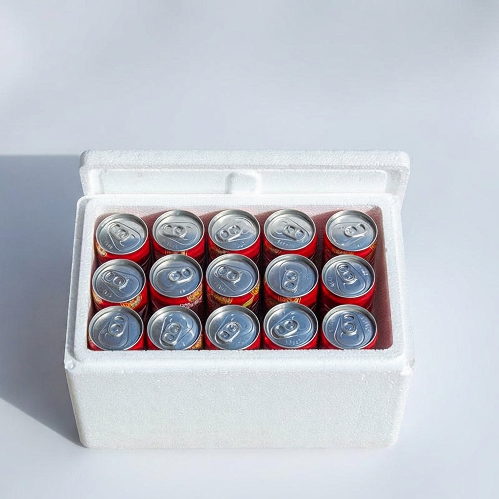 Ice Box and Insulated Box for Cold Chain E-commerce Packaging, Thickened 25mm Wall Thickness Foam Box, 50kg Capacity Food Delivery Box with Lid