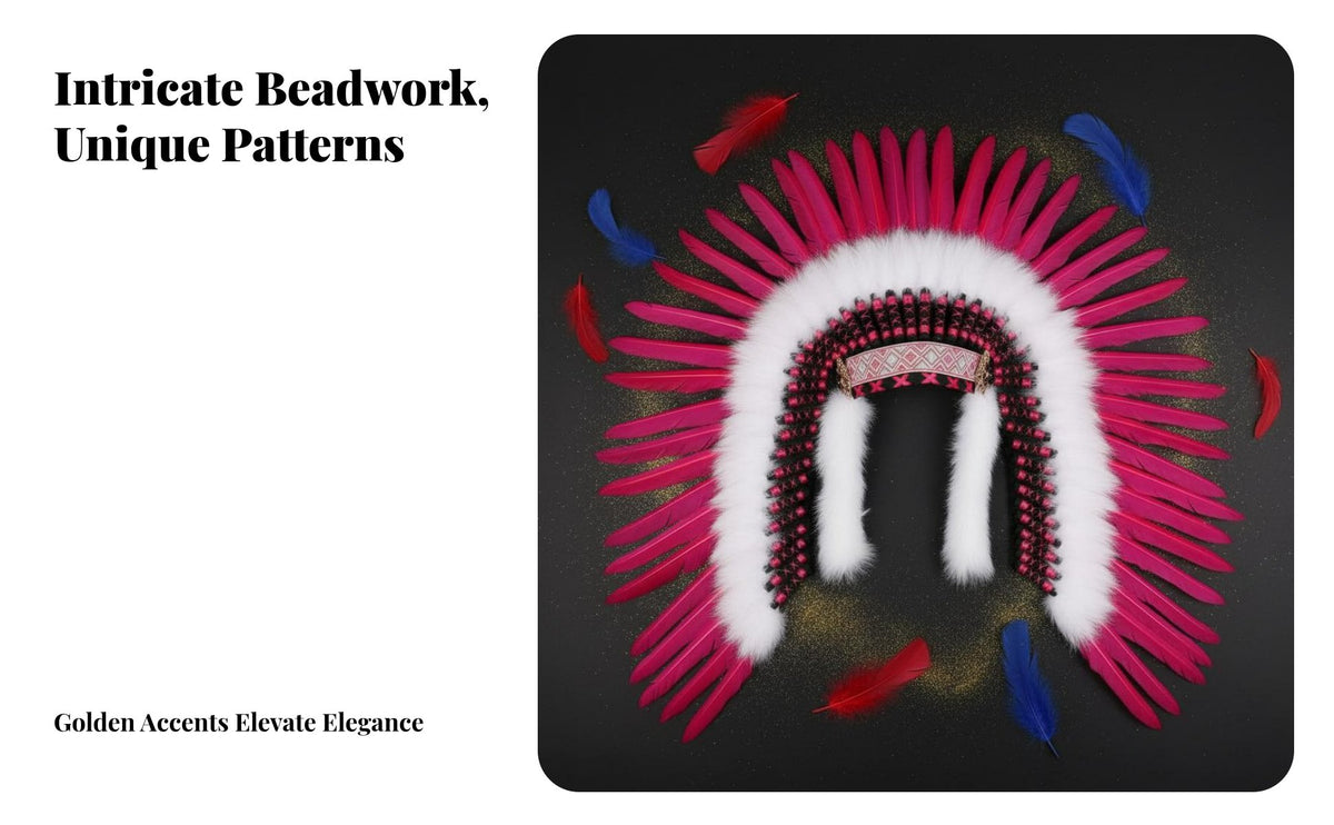 Vibrant Feathers Large Feather Headdress Gender-Neutral Design Feather Headdress Lightweight for Performers, Cosplayers, Halloween