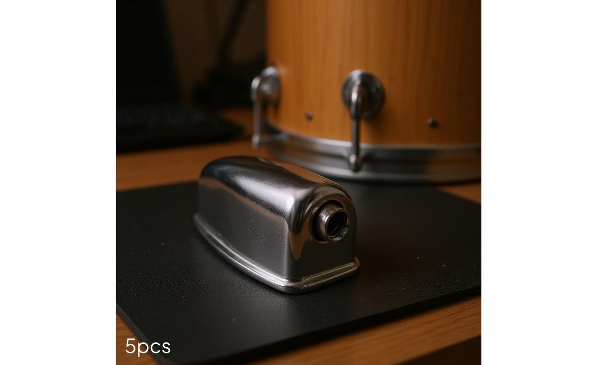 5 Pieces Snare Drum Lug Teardrop-Shaped Chrome Drum Lug Threaded Opening