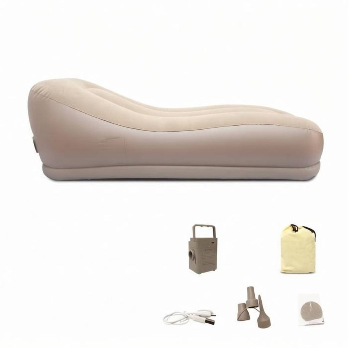 Air Lounger with Built-in Pump Portable Inflatable Couch Compact Lounge Seat for Backyard