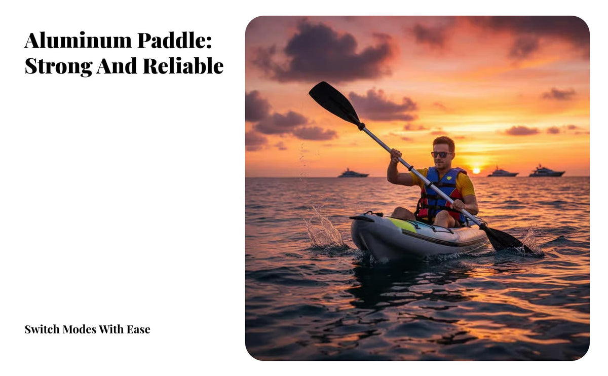 Aluminum Alloy Boat Oars Lightweight Aluminum Boat Oars Double-Headed Kayak Paddle Effortless Paddling for Small Boat Ists