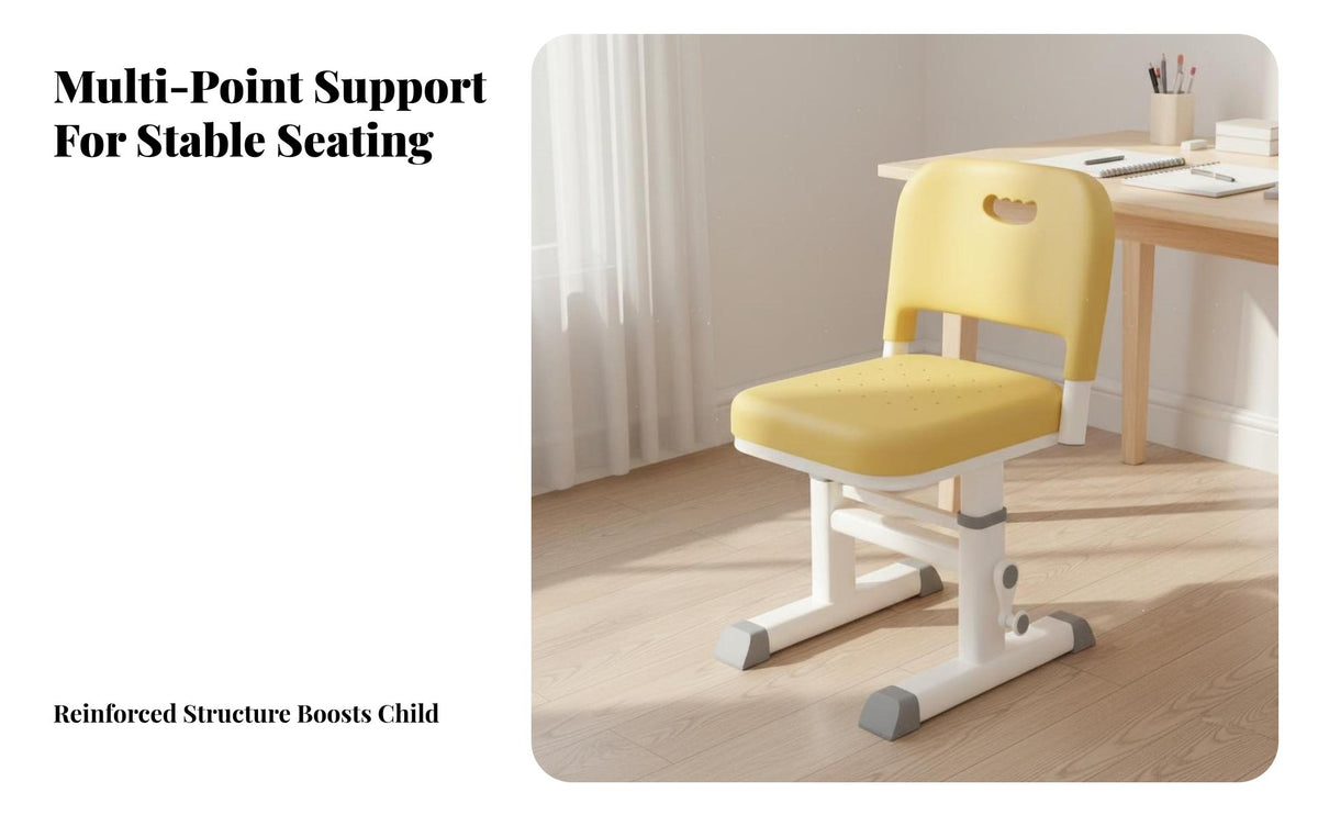 Childrens Study Chair Stable Adjustable Student Chair Support for Children, Students, Homework, Bedroom, Crafting