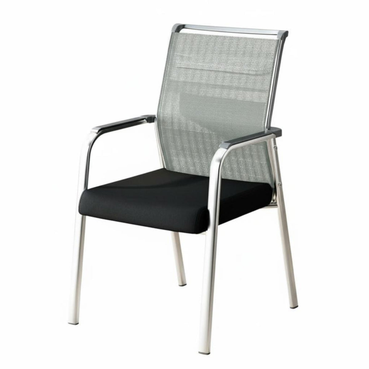 Ergonomic Sled Base Chair Comfortable Design Sled Base Armchair Sturdy Upholstery Office Furniture Space-Saving for Students, Employees, Patients, Reception Area, Study Room