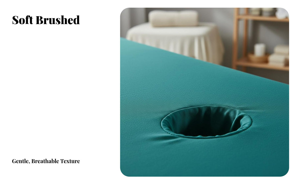Soft and Comfortable Spa Bed Cover with Face Hole Skin-Friendly Massage Sheet with Face Hole Breathable Solid Color Spa Bed Cover Full Coverage for Beauty Professionals, Estheticians, Physical Therapists