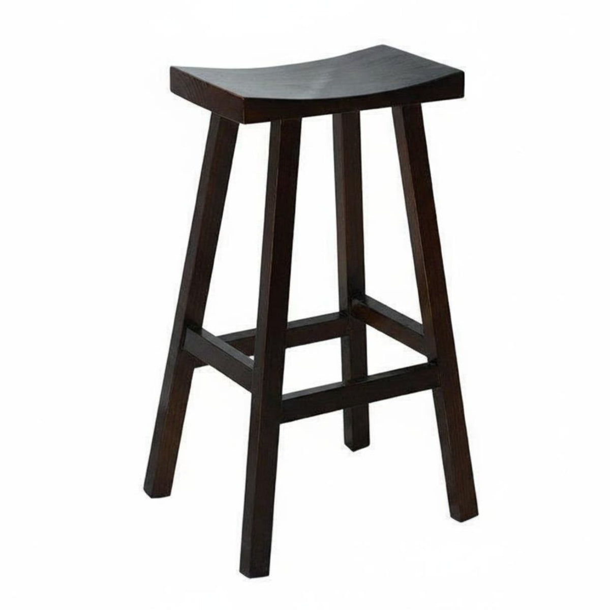 Minimalist Design Backless Saddle Stool Sturdy Construction Barstool Long-Lasting Frame Counter Chair Built-in Footrest for Business Owners, Homeowners, Adults, Cafe, Restaurant, Breakfast Nook, Kitchen