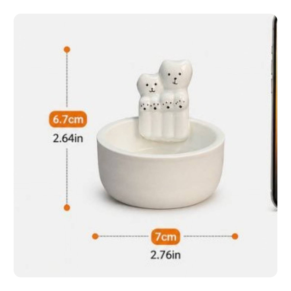 Cat Candle Holder Cute Candle Holder with Cats Ornament Polished Glossy for Living Room Shelf, Bedside Table