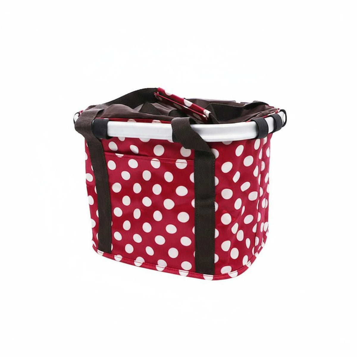 Foldable Bike Basket Aluminum Alloy Frame Detachable Bike Basket Foldable Cycle Shopping Tote Versatile for Pet Owners