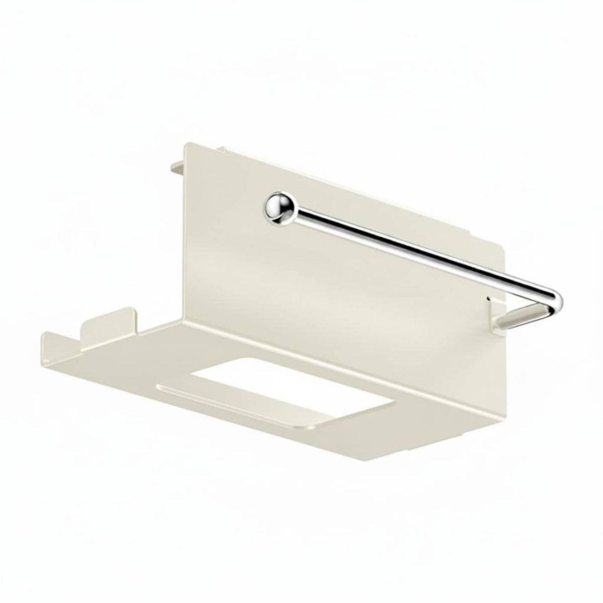 Under Cabinet Paper Towel Holder Easy Access Design Under Shelf Tissue Box Holder Strong Load-Bearing Hanging Storage Rack for Washroom
