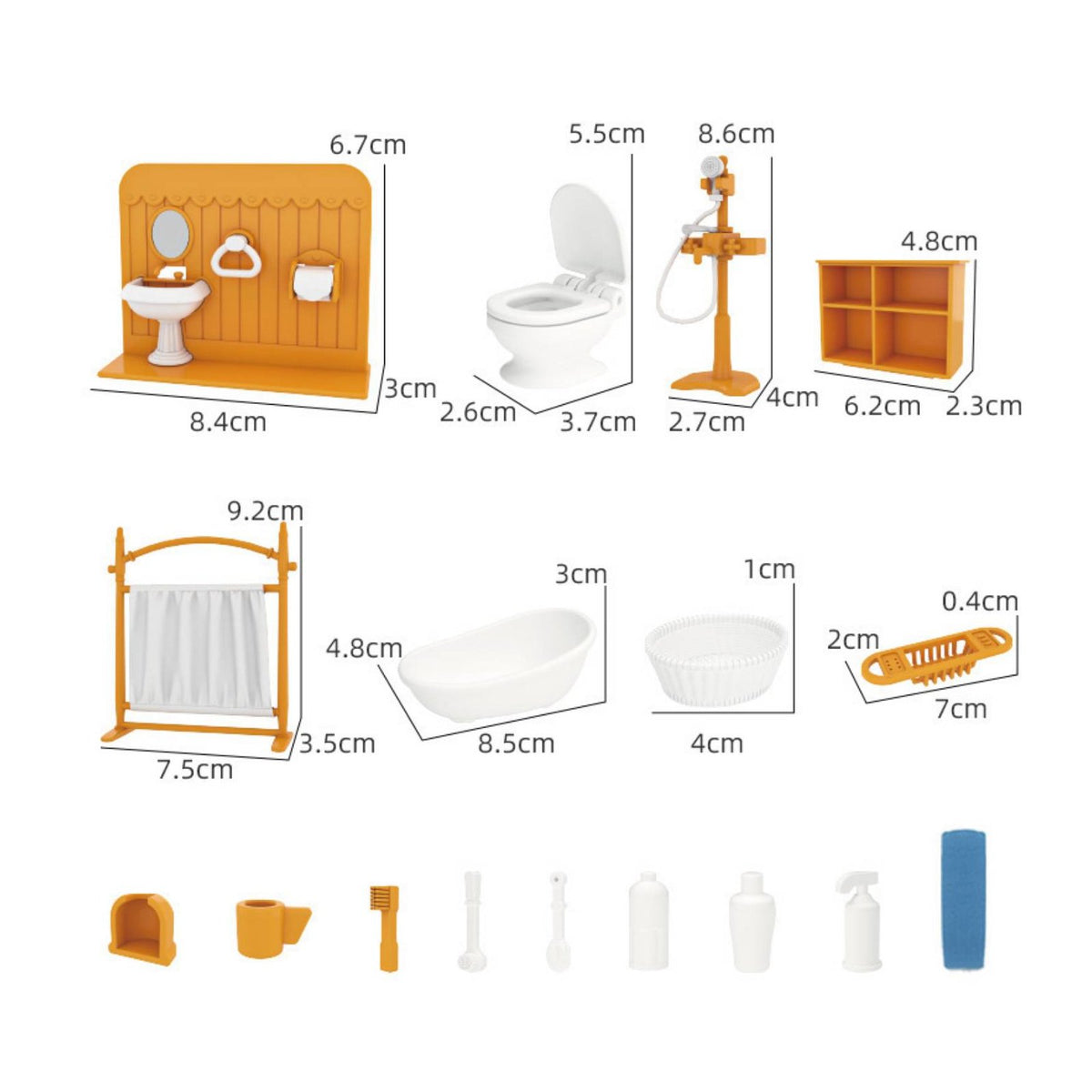 Realistic Design Miniature Kitchen Playset Educational Toy Miniature Room Furniture Accessories Parent-Child Interaction for Children, Girls