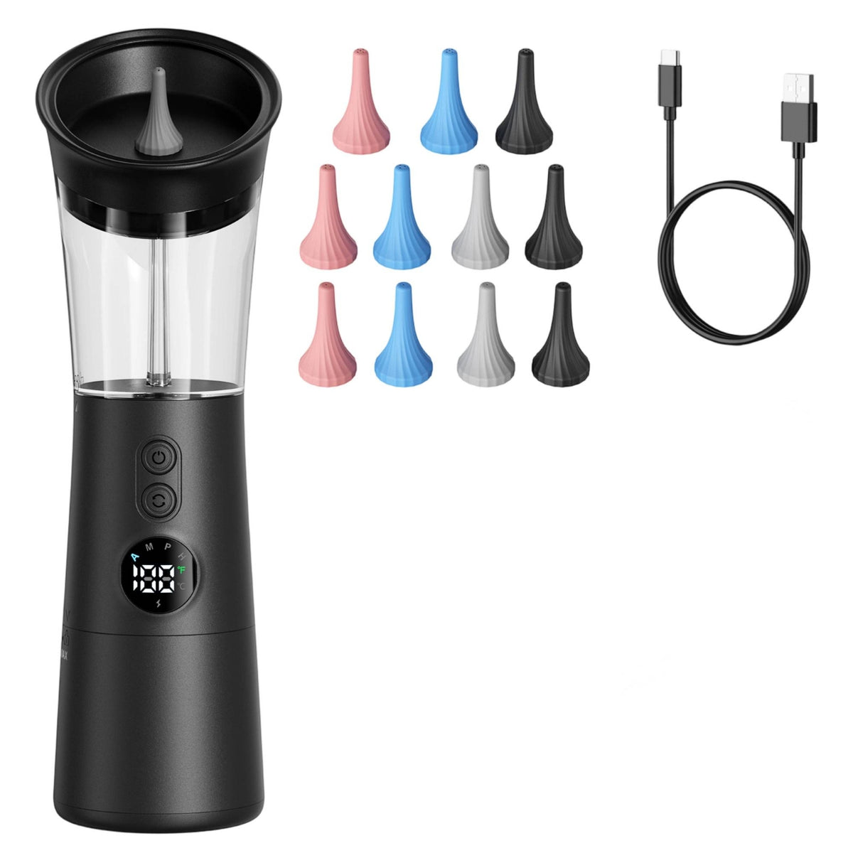 Electric Ear Cleaner Rechargeable Ear Cerumen Removal Kit Waterproof for Family