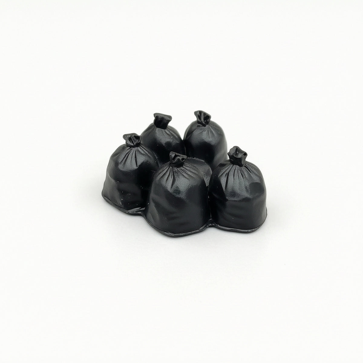 5 Pieces Realistic Model Garbage Bags Detailed Miniature Trash Bag Model for City Scenes
