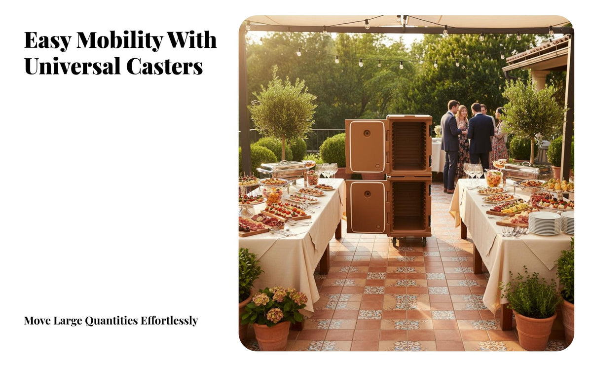 Front-Loading Insulated Food Pan carrier heated and Cold Retention Front-Loading Pan transporter Large Capacity Catering apparatus for Restaurant Buffets