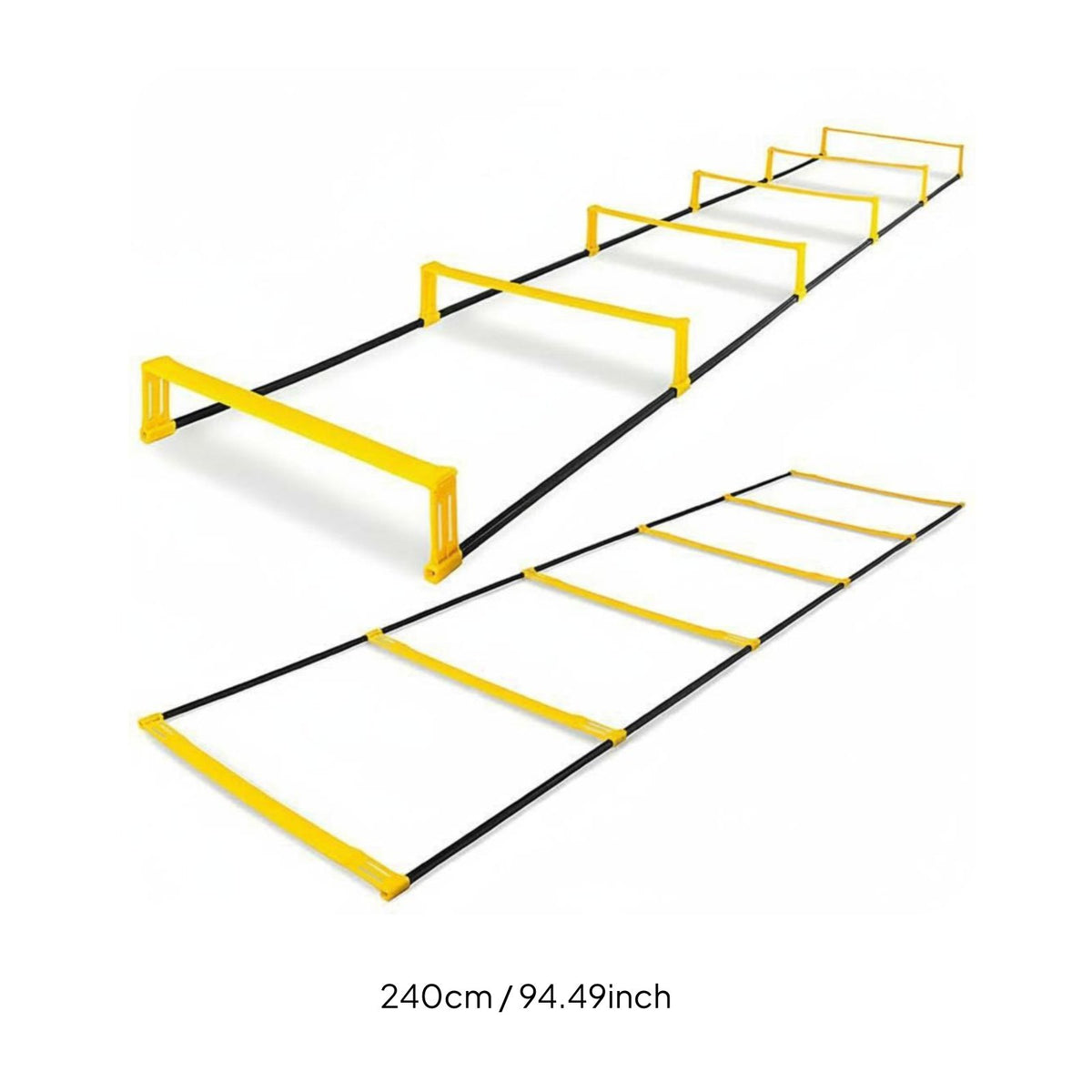 Two-in-Single-Agility Ladder Portable Foldable Agility Ladder Sports Gear for Athletes, Workout Speed Training