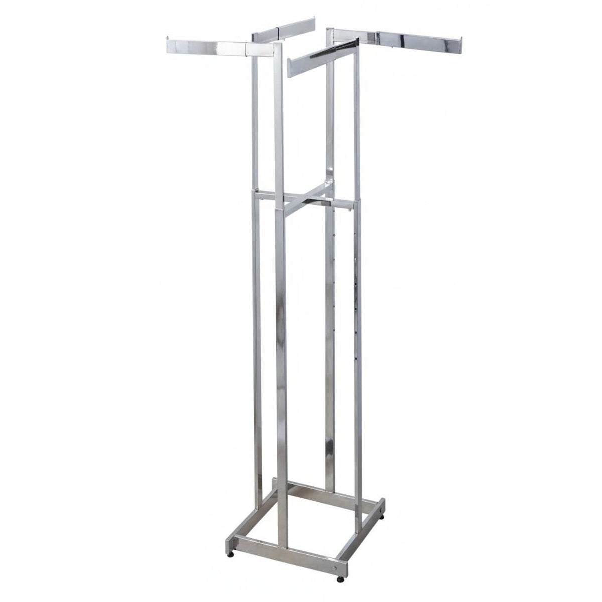Freestanding Multi-limb Display Stand sturdy Construction Adjustable 4-limb Rack SpaceSaving retail outlet apparatus Easy Assembly for Retailers, Boutique Owners, Showroom, Market Stall