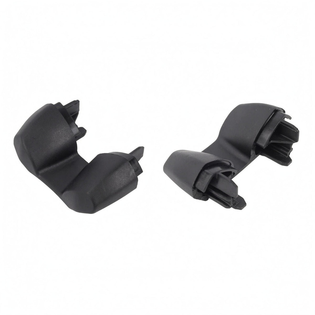 2 Pieces Matched Pair Bike Rack End Plug ABS Plastic Roof Rack End Plug Black Curved Cap Piece Molded
