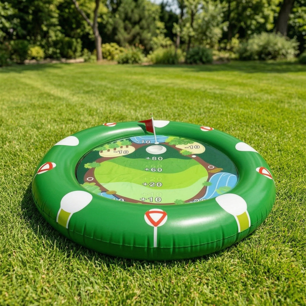 Inflatable Golf Pool Toy Easy to Inflate Buoyant Putting Surface Comprehensive Buoyant Target for Family, Backyard