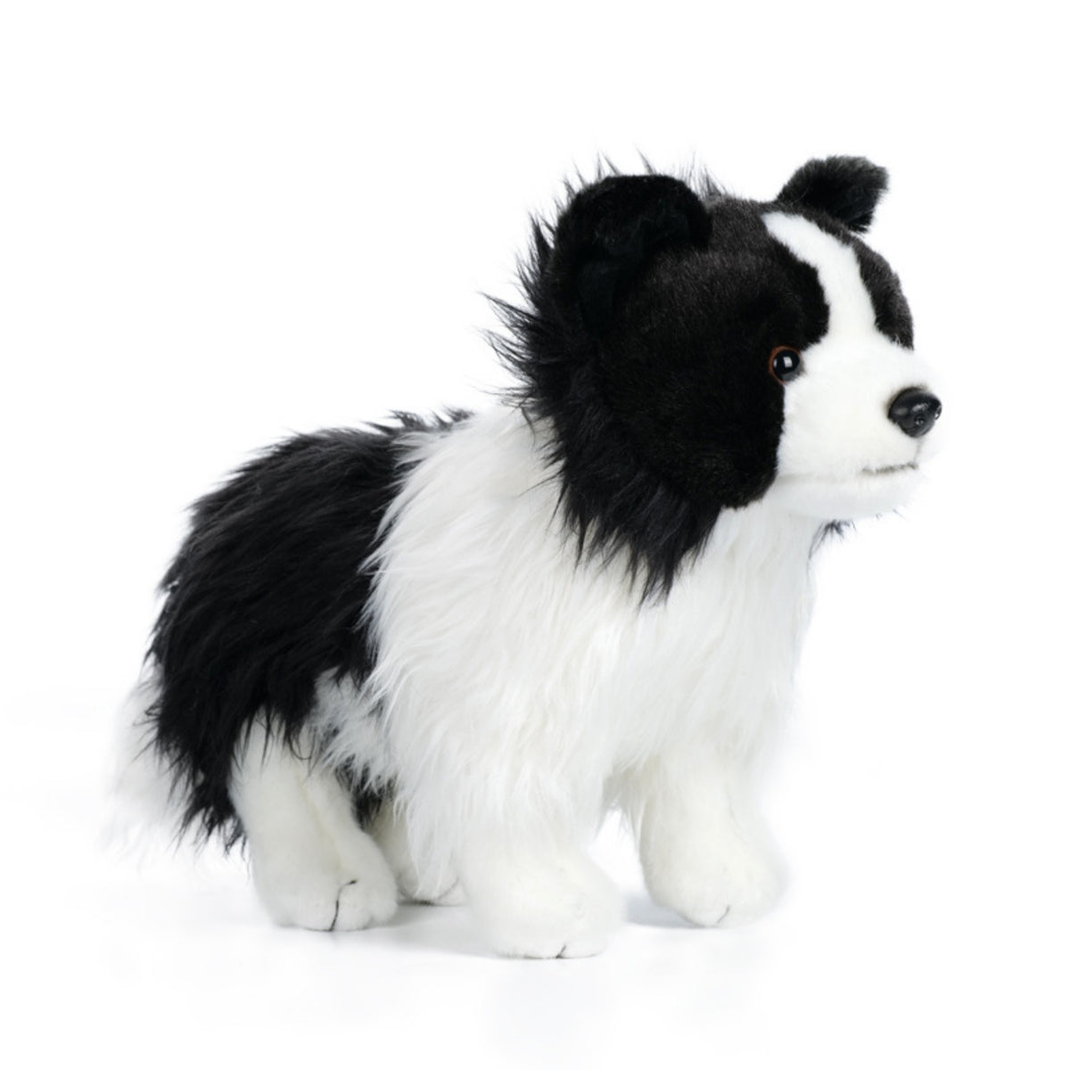 Stuffed Border Collie Realistic Stuffed Dog Stuffed Dog Standing Plushie Soft for Children, Playroom, Nursery