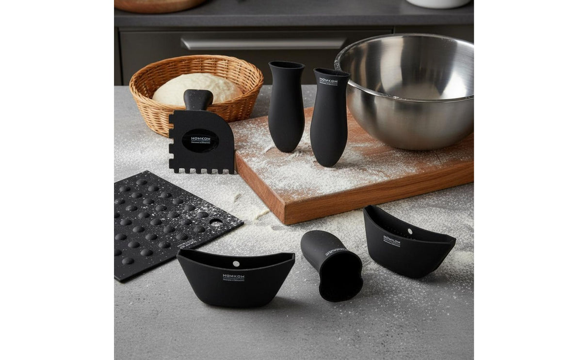 7 Pieces Silicone Pot Handle Holder Set Anti-Scald Pan Pot Holder Set Heat Resistant for Kitchen, BBQ, Camping