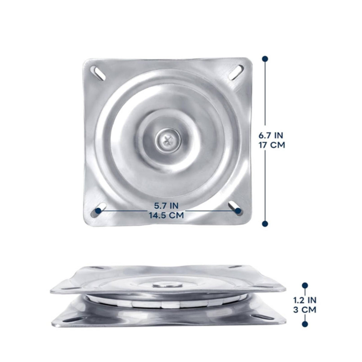 Rotating Boat Seat Swivel Plate Low-Height Boat Seat Swivel Slotted Turntable Base Plate Rounded Corners