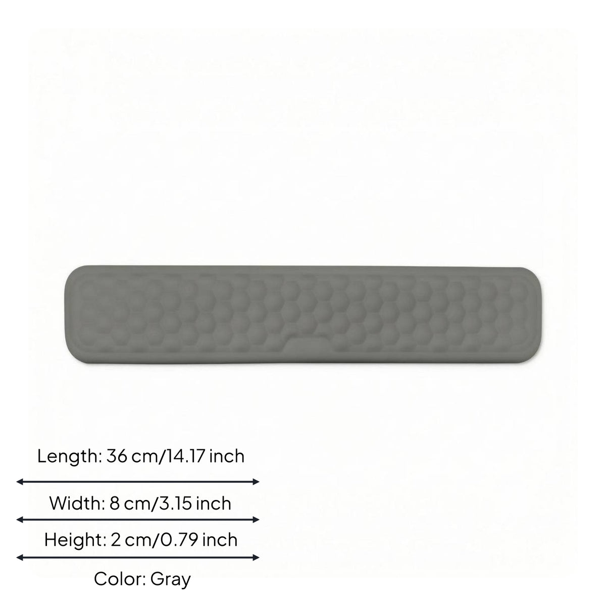 Quilted Keyboard Wrist Rest Rounded Ends Memory Foam Wrist Rest Computer Accessory Pain Relief Water Resistant for Office