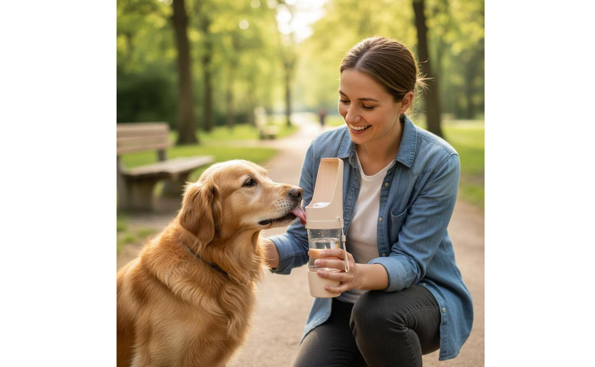 Portable Dog Water Bottle Foldable Dog Water Dispenser Bottle Lightweight Outdoor Pet Nourishment Holder for Outdoor, Walking, Hiking