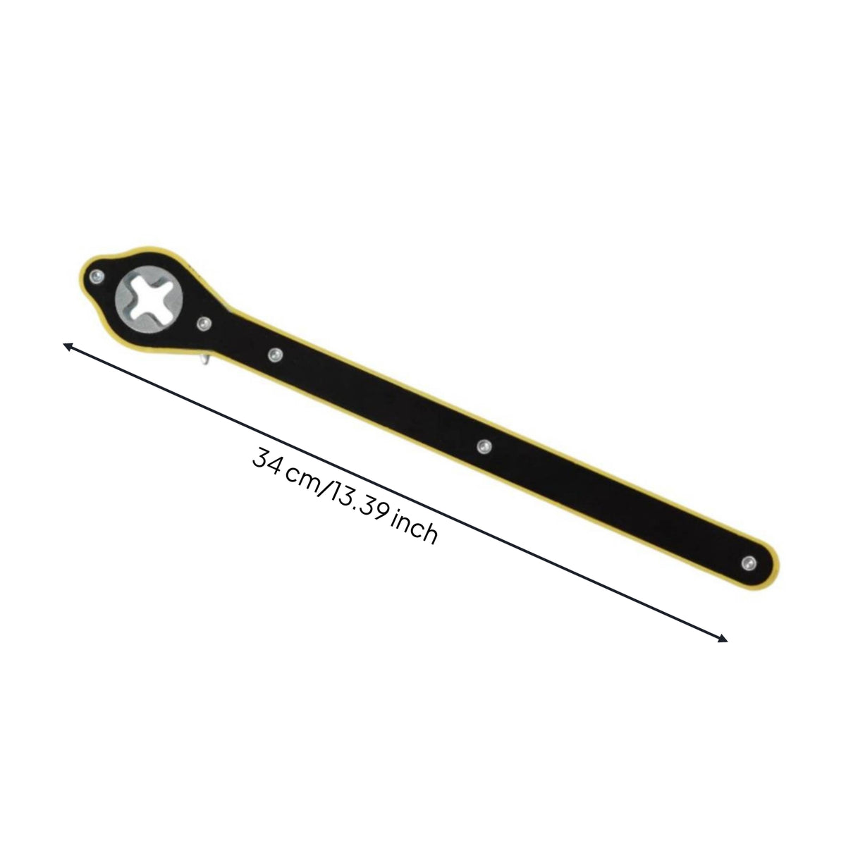 Jack Wrench with Cross Socket Flat-Handle Cross-Shaped Car Jack Wrench Tool Thick Steel Heavy-Duty for Drivers
