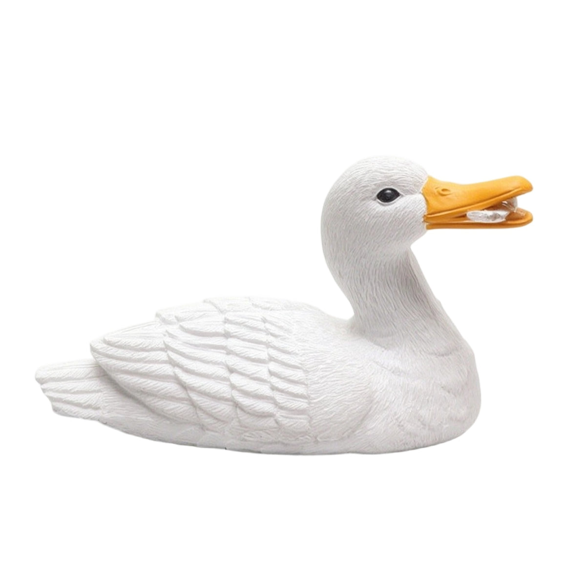 Buoyant Duck Outdoor Pond Ornament with Molded Feathers Compact Duck Decoy Statue for Water Gardens