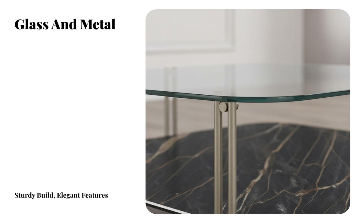 Modern Design two-partlevel Square Table Minimalist aesthetic Household Furniture Sturdy Construction Low silhouette for Interior Designers, Homeowners, Families, Living Room, Lounge Area, Apartment, Home Office