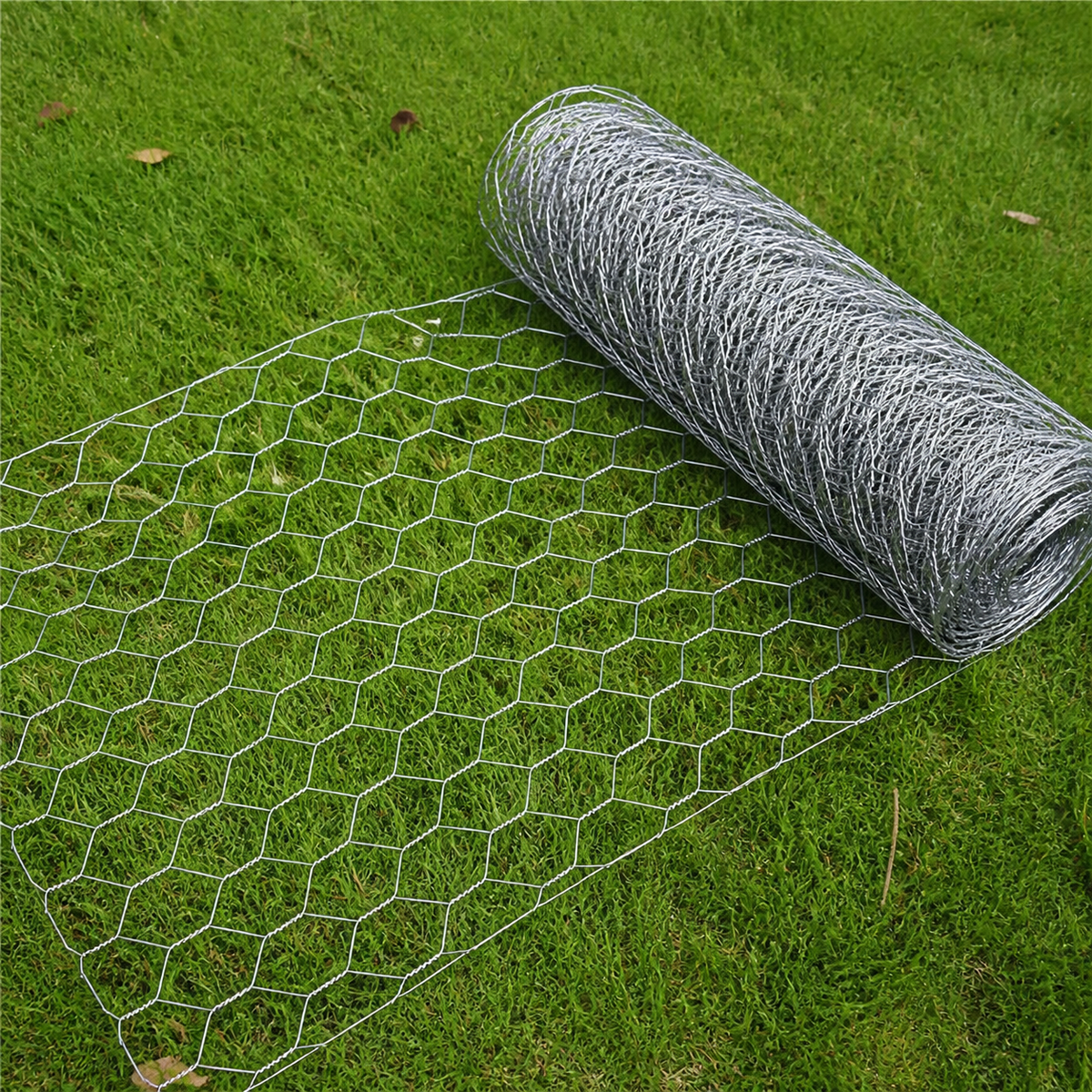 Hexagonal Wire Dog Fence, Galvanized Chicken Wire Mesh, 70x90mm Opening, Low Carbon Steel Silver Dog Fence for Livestock
