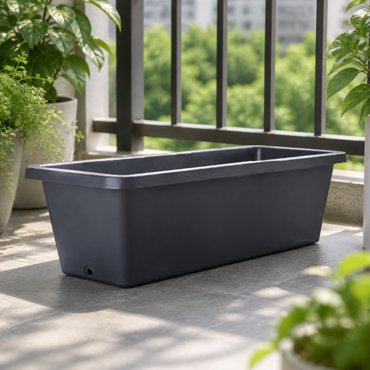 Deep Planter 55cm Rectangular 25L for Home Gardening, Flower Pots, Balcony Vegetable & Flower Cultivation
