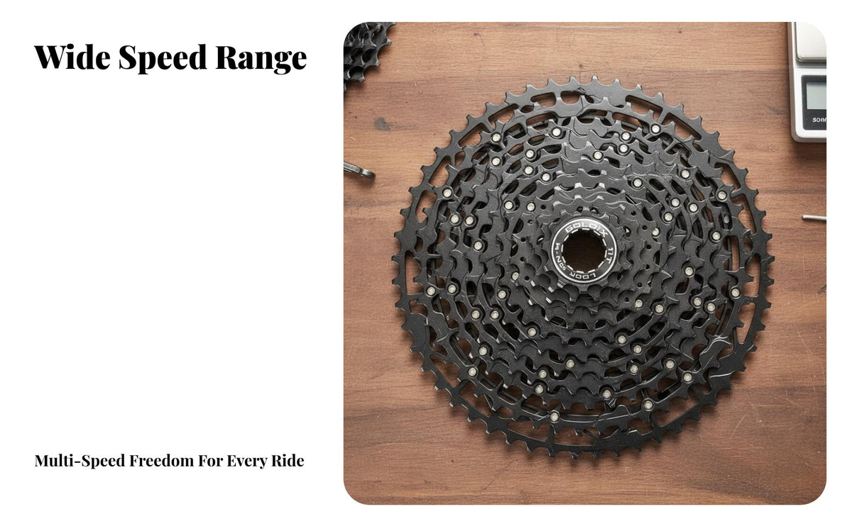 Mountain Bike Freewheel Cassette Smooth Changing Gears Splined Hub Compatible Cassette Lightweight Multi-Speed Bike Cogset for Cyclists