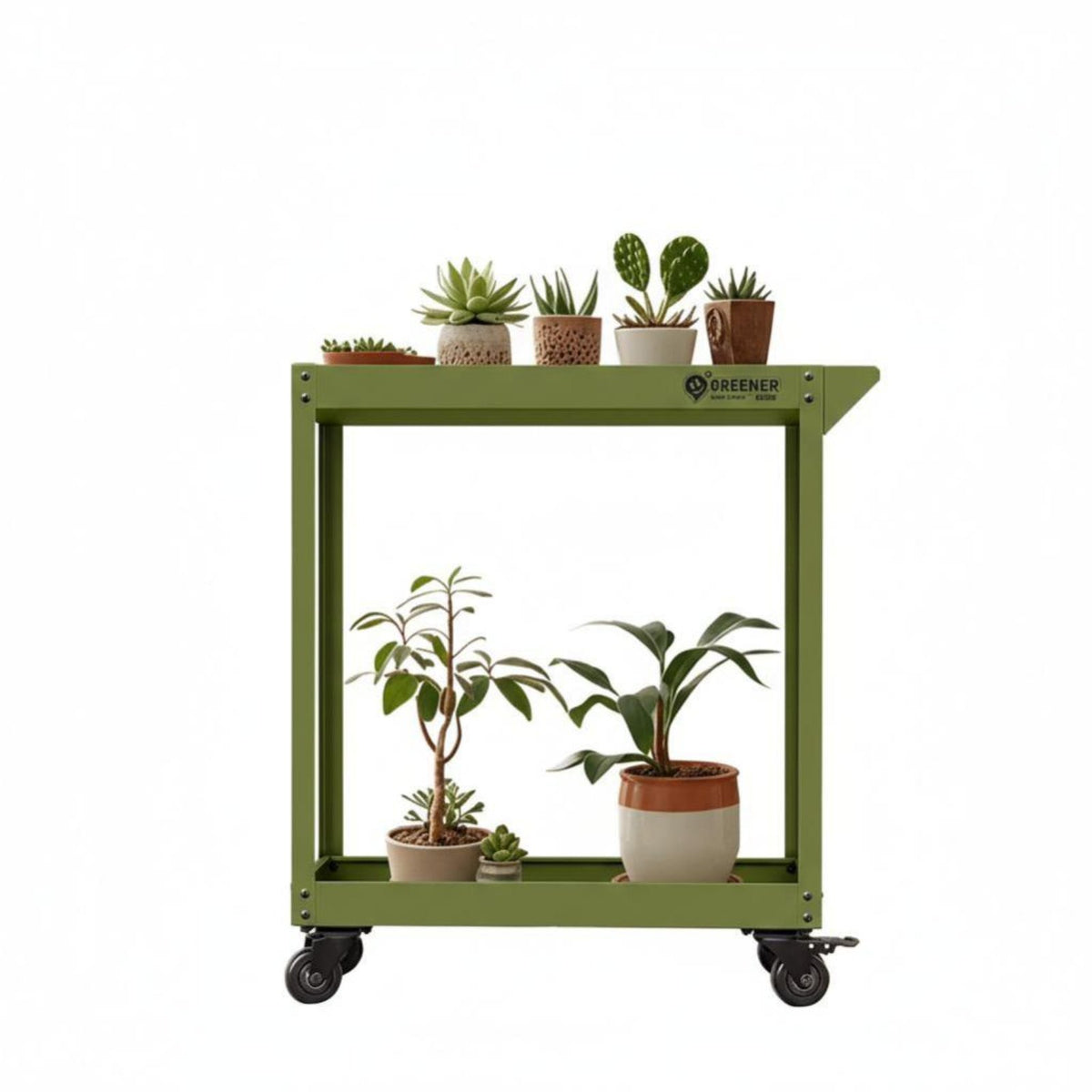 Multitier Design Rolling Plant Cart Floor-Standing Flower Rack with casters Household Storage Space-Saving for Home Decorators, Event Planners, Balcony, Living Room, Garden, Outdoor