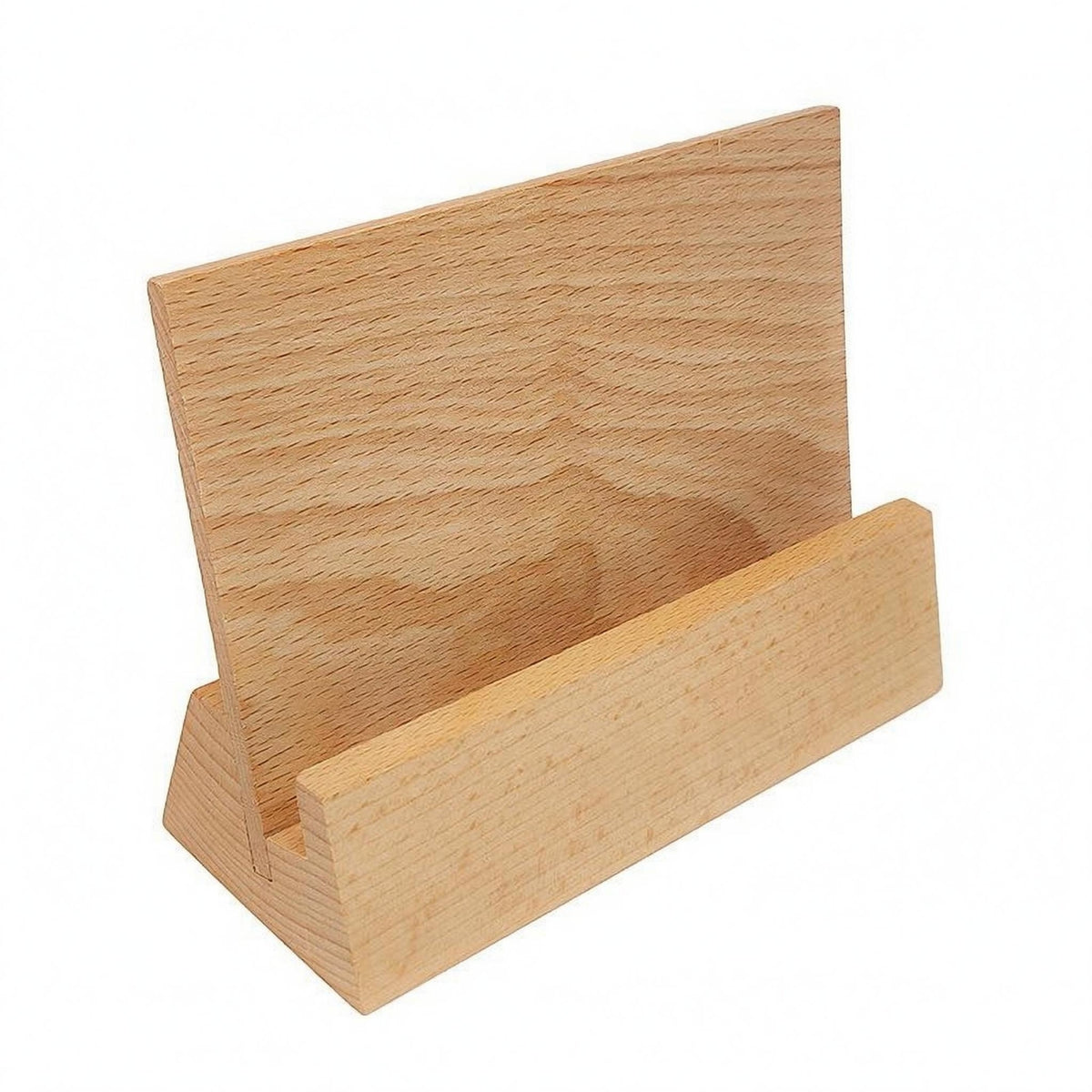 Rectangular Wooden Calendar Stand Slot Design Wooden Card Stand Multifunctional Desk Decor Minimal