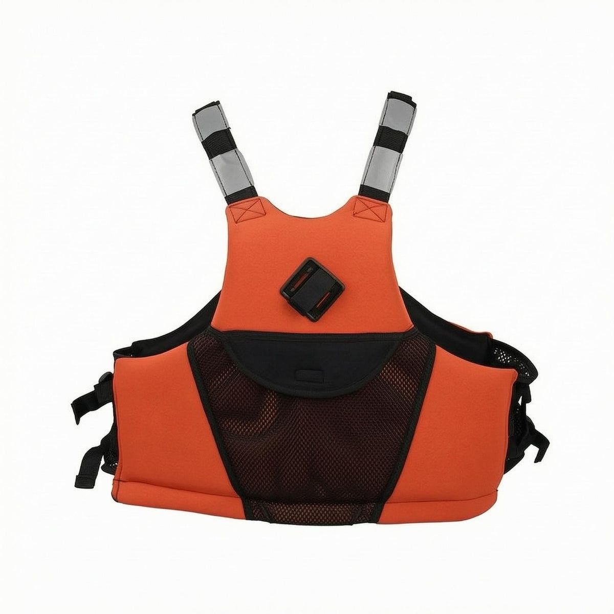 Adjustable Straps Kayak Fishing Vest Buckle Closure Kayak Life Vest Mesh Front Neoprene Life Jacket Sleeveless for Adults, Kayaking
