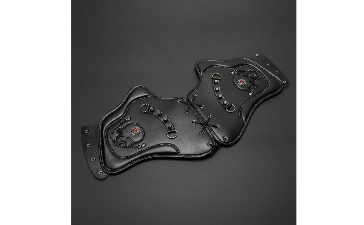 Saddle Embellishment with Rebellious-Gothic-Influenced Frame Trim Retro Motorcycle Accessory for Riders, Street Riding
