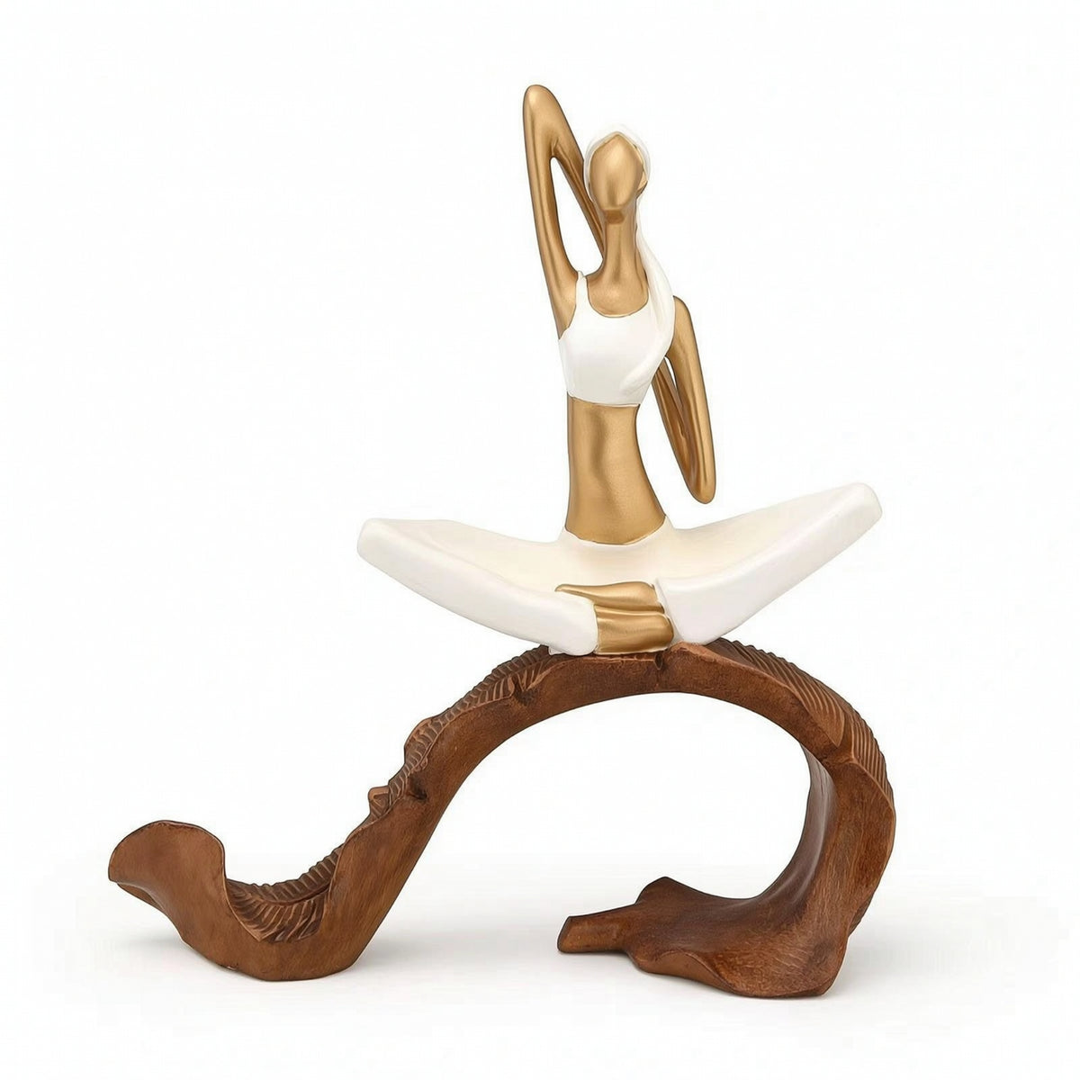 Meditation Figurine Stylized Meditation Statue Carved Female Figure Statue for Living Room