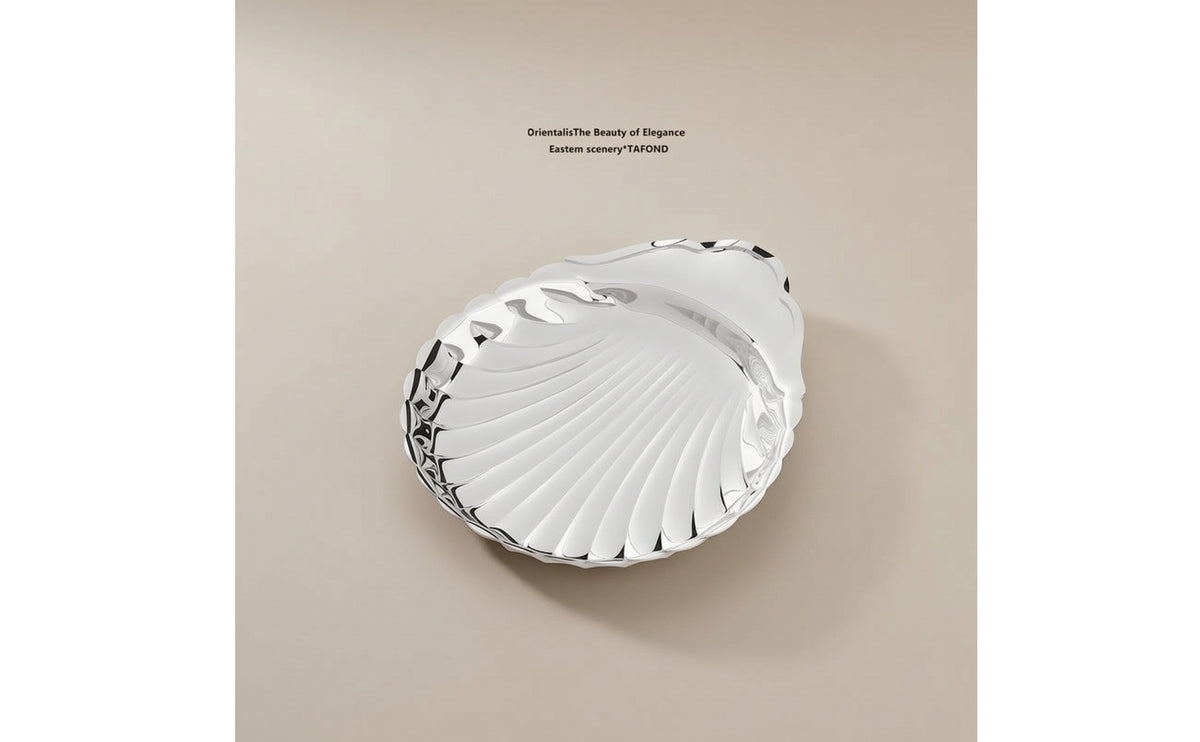 Shell Serving Plate Mirrored Seashell Versatile for Dining Table, Hosts