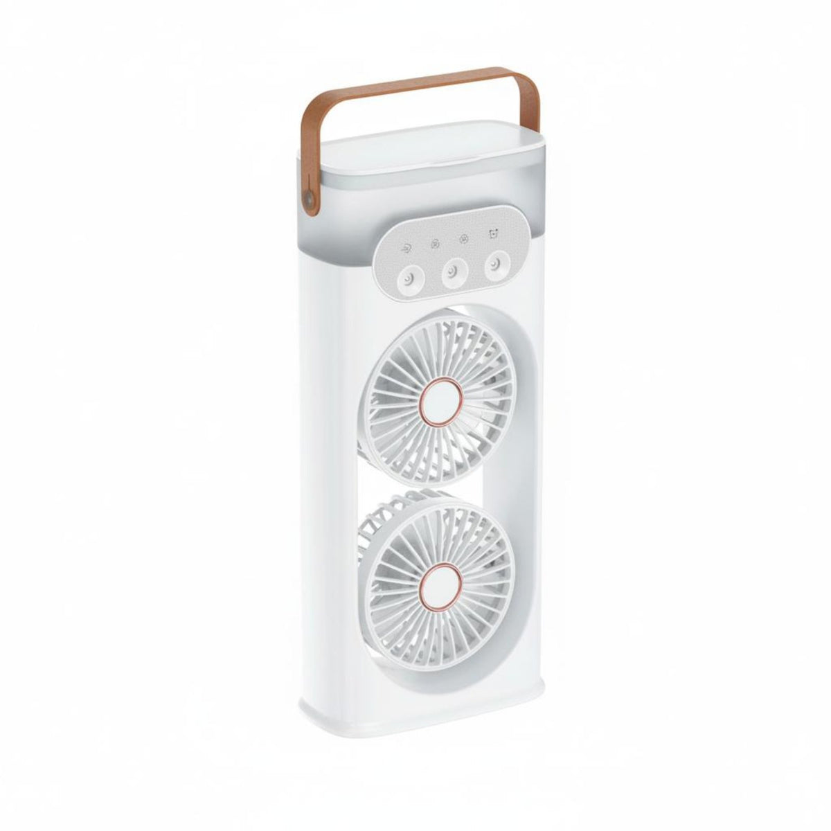Double Head Spray Fan Quiet Portable Humidifier Fan Timer Function Small Appliance for Outdoor, Desk, Bedroom