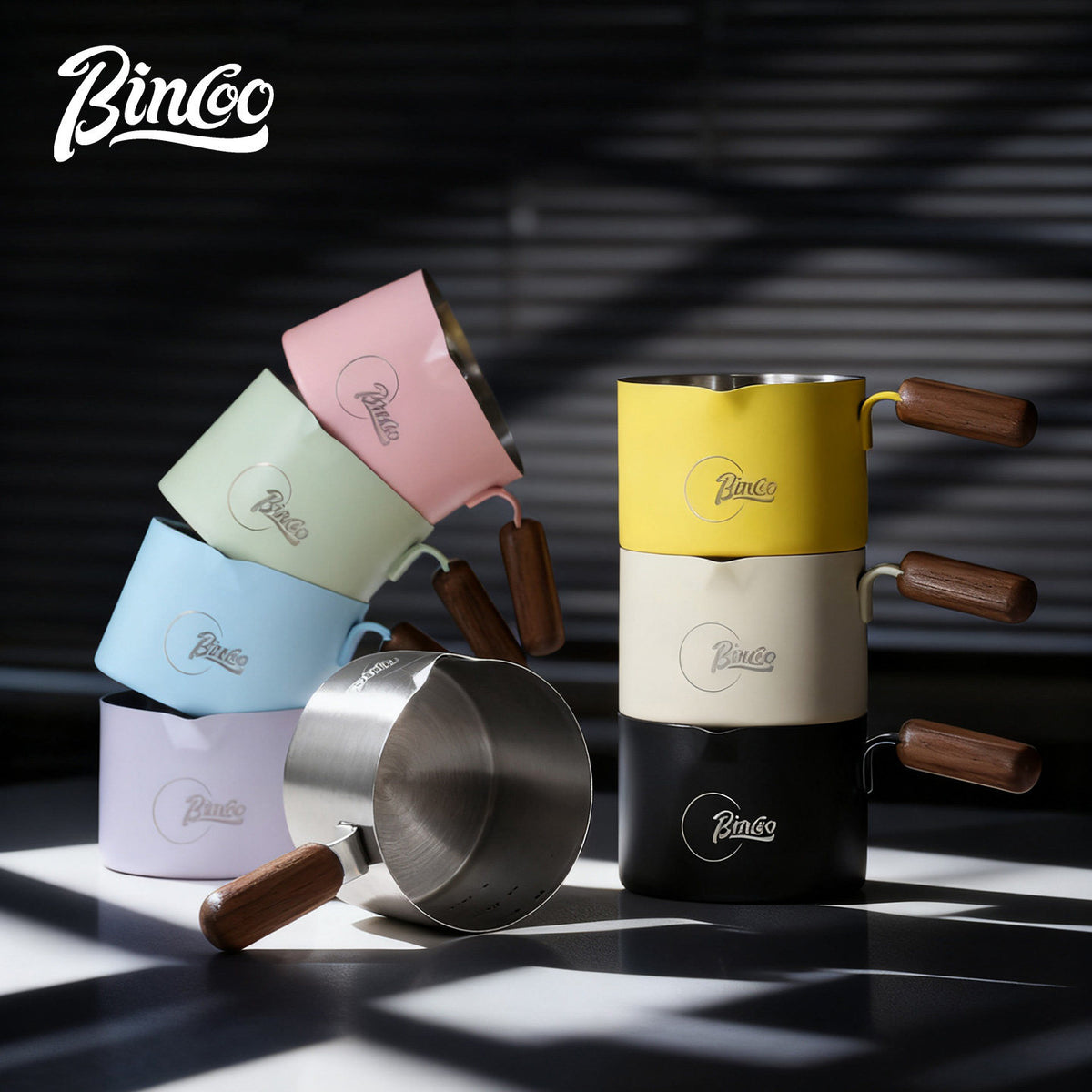Bincoo Stainless Steel Espresso Measuring Cup with Scale 100ml