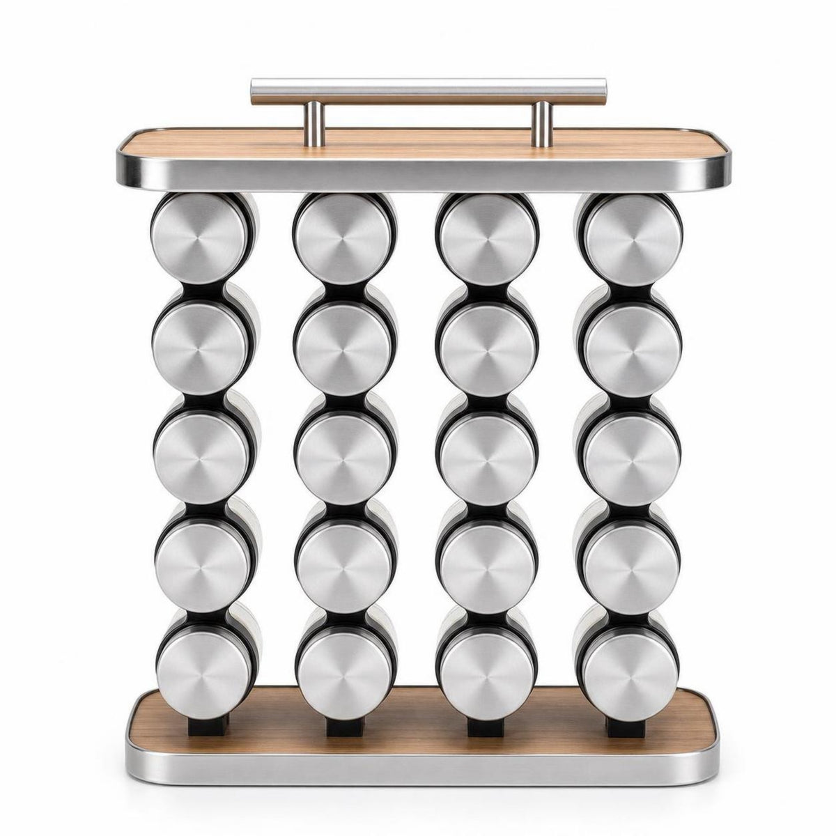 Seasoning Jar Rack Compact Seasoning Bottle Organizer Narrow Profile Modern for Cooks, Kitchen, Dining Room
