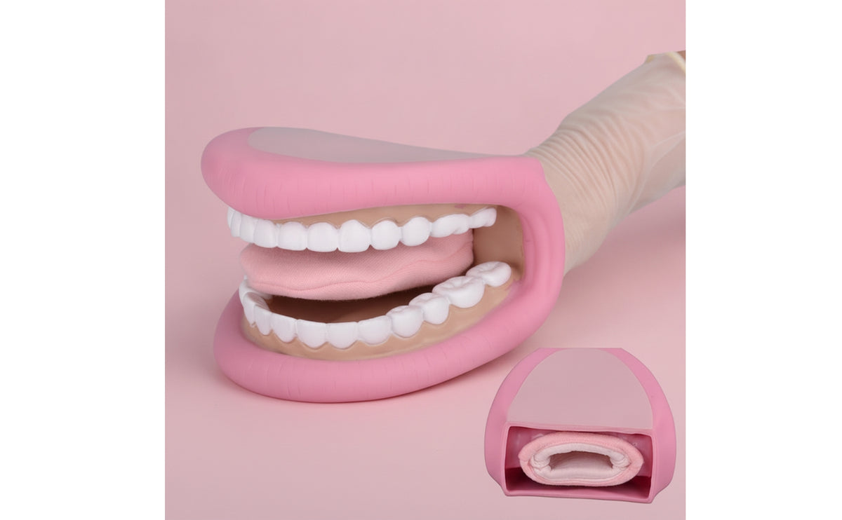 Educational Oral Motor Hand Puppet Interactive Oral Hygiene Teaching Model Realistic Mouth Hand Puppet Non-Porous for Kindergarten