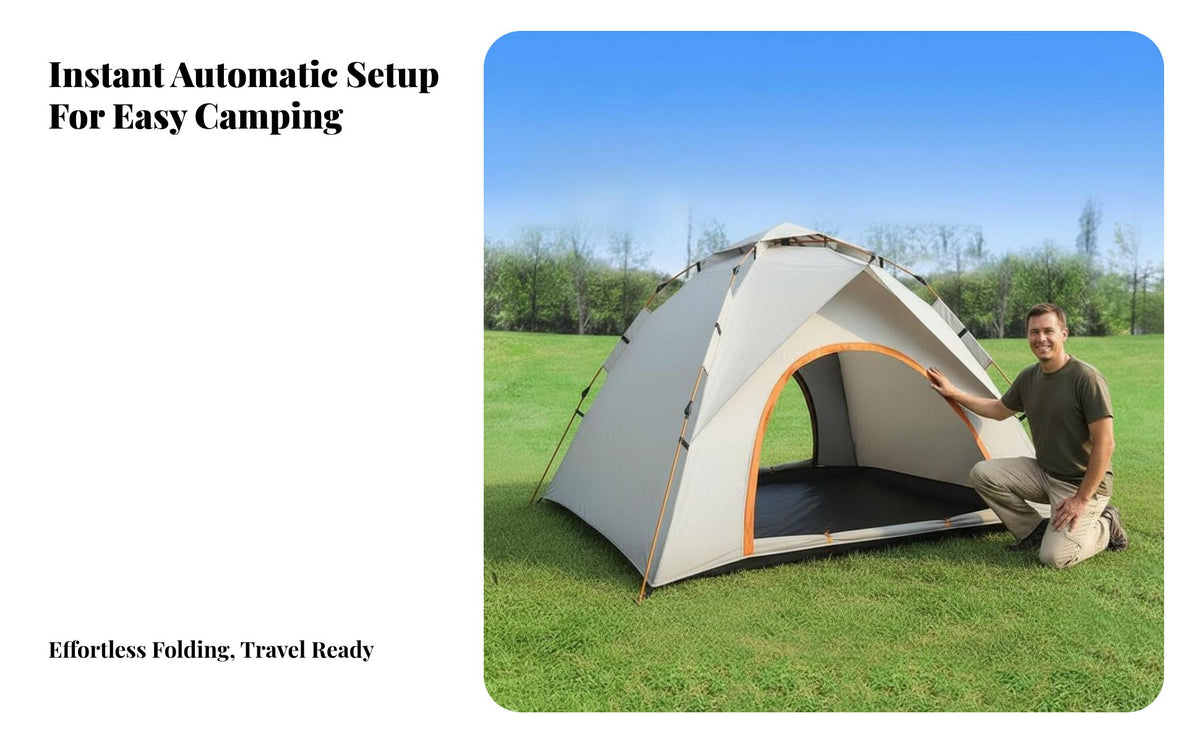 Sun Protection Automatic Quick-Setup Tent Mesh Instant Instant-Expand Tent Ventilated Portable Shelter Good Ventilation for Families, Backpackers, Hiking, Travel, Beach, Fishing Trips