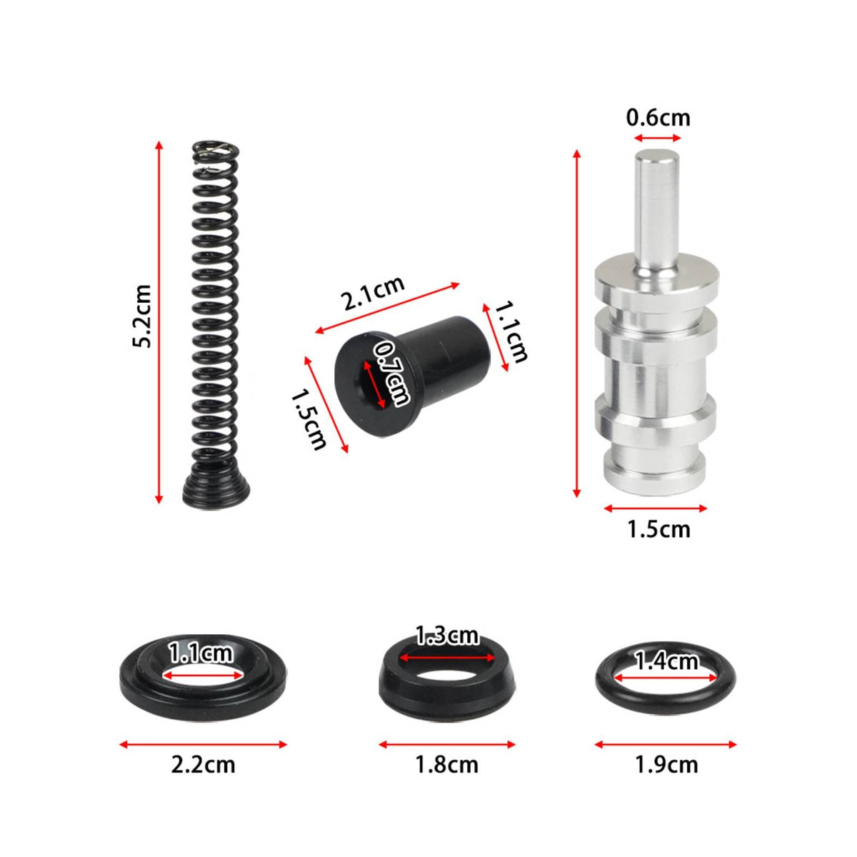 Brake Master Cylinder Rebuild Kit Two-discDisc Master Cylinder Rebuild Kit with Seal Set Hardware Aluminum Compact for Mechanics