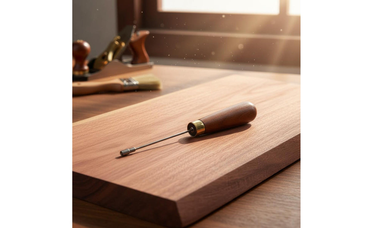Wooden Handle Grand Piano Tuning Lever with Long Metal Shaft