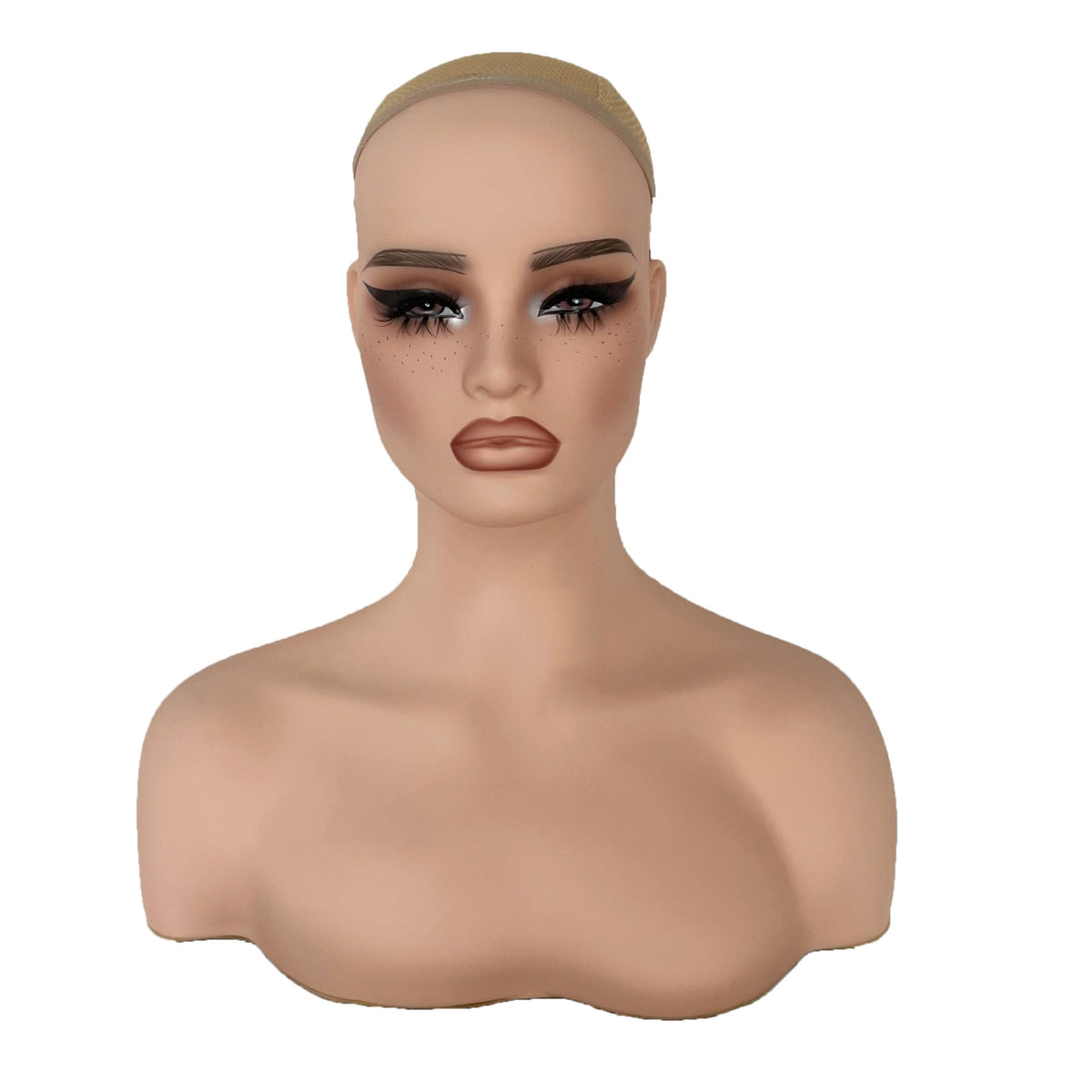 Mannequin Head with Shoulders Professional Mannequin Bust with Shoulders Sturdy Hairpiece Display Head for Jewelers