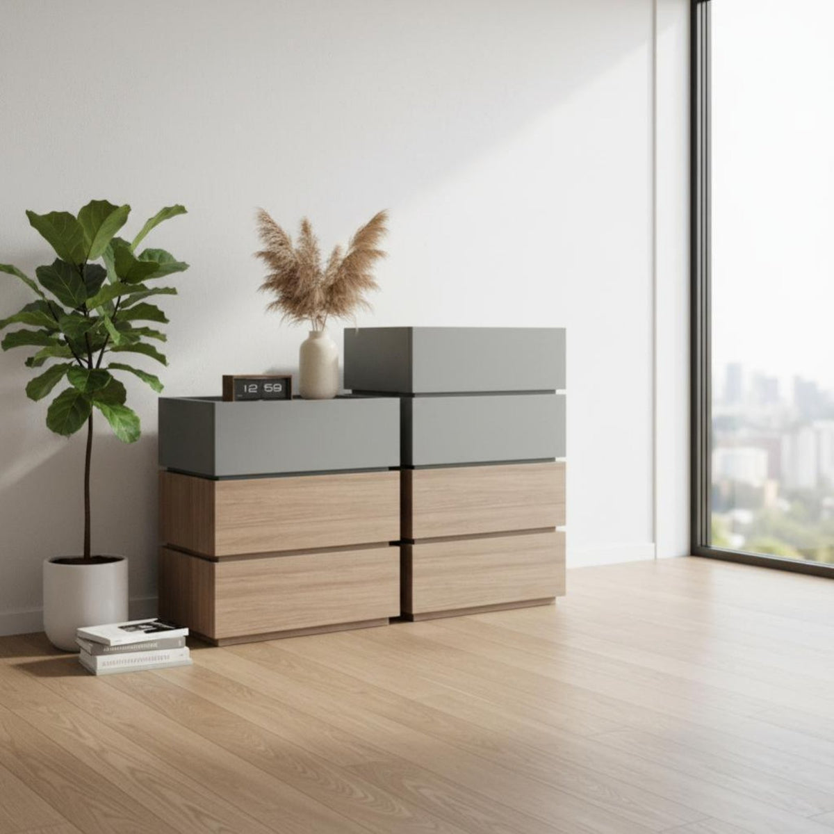 Stackable configurable Drawer Cube Minimalist aesthetic Storage Cabinet adaptable Use Home Furniture Space-Saving for Apartment Dwellers, Homeowners, Bedroom, Living Room, Playroom, Office