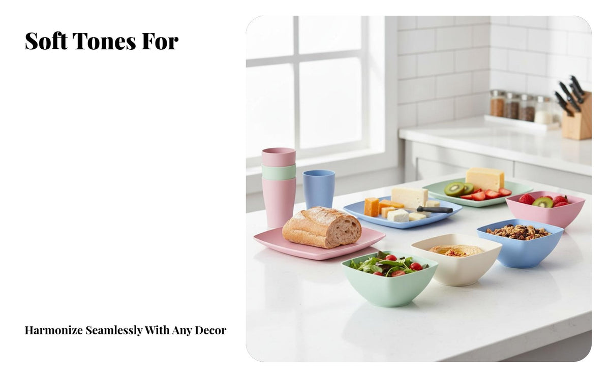 Square Wheat Dinnerware Set, Steak Plate, Salad Bowl, Mug, Minimalist Tableware, Gift