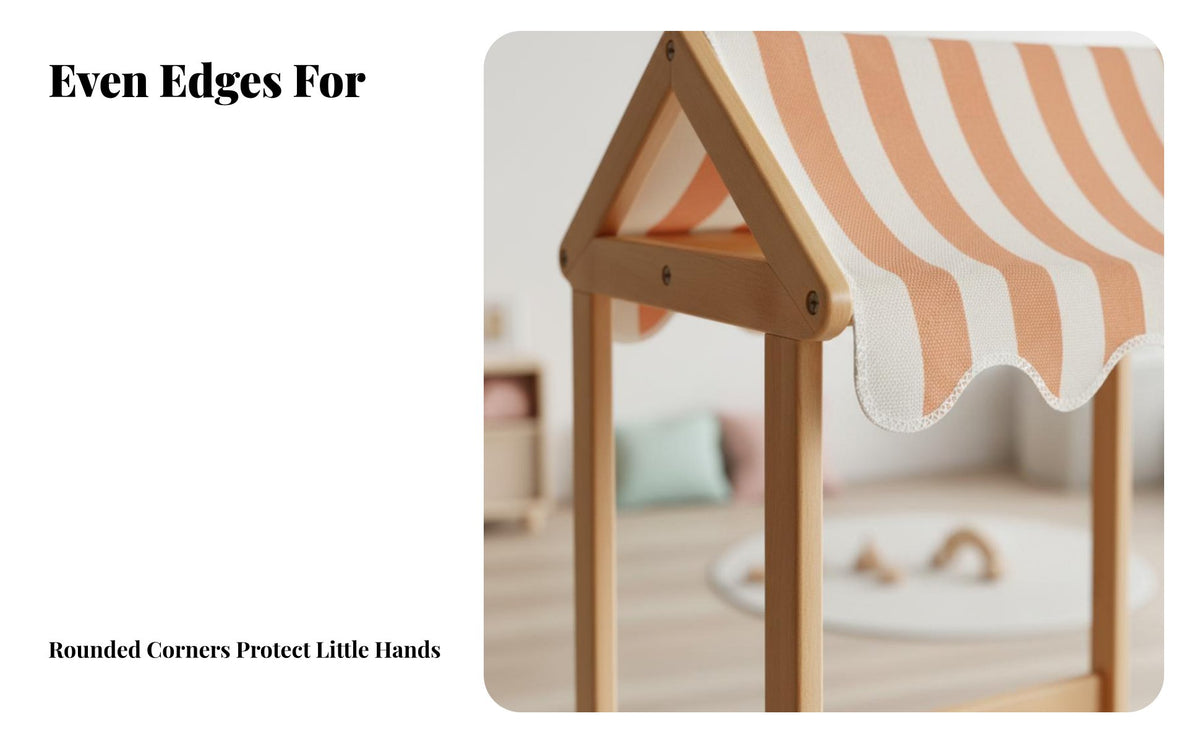 Playful House Design Playhouse-Design Clothes Stand Easy Assembly Garment Organizer Stable A-Shaped Frame Structure Household Storage Side Hooks for Toddlers, Homeowners, Bedroom, Playroom, Entryway, Laundry Room