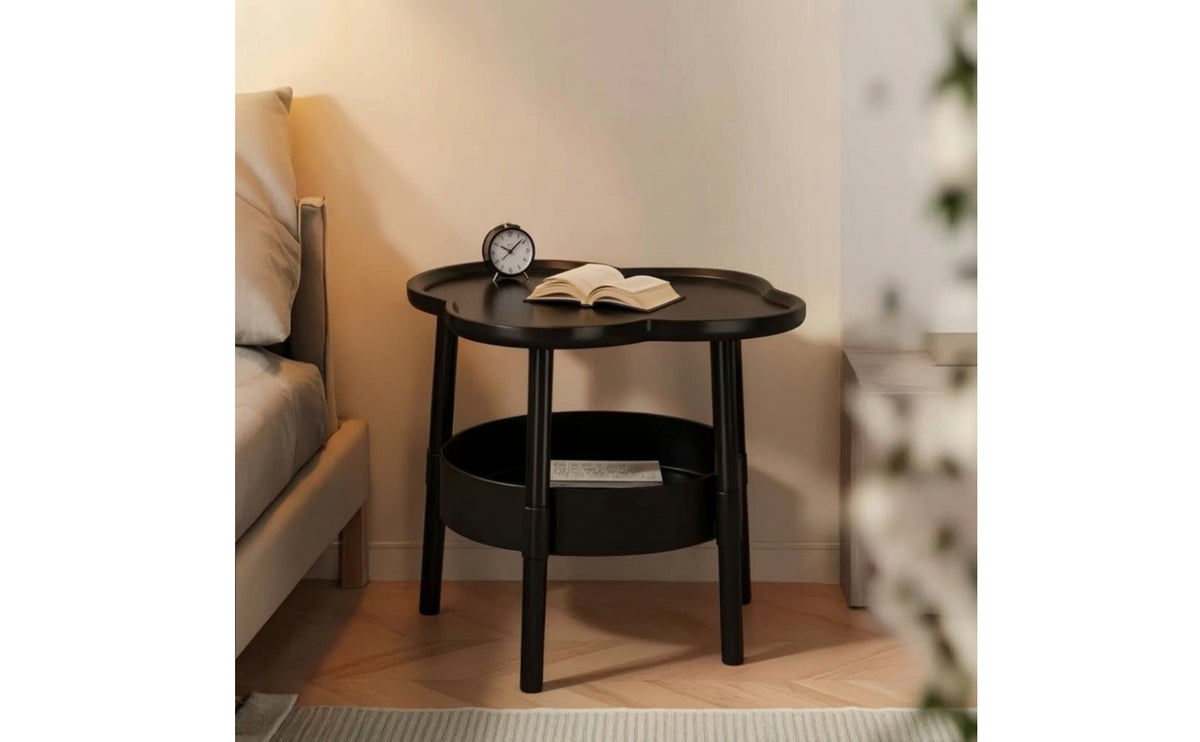 Side Table Compact End Table Space-Saving Nightstand for Living Room, Bedroom, Small Areas